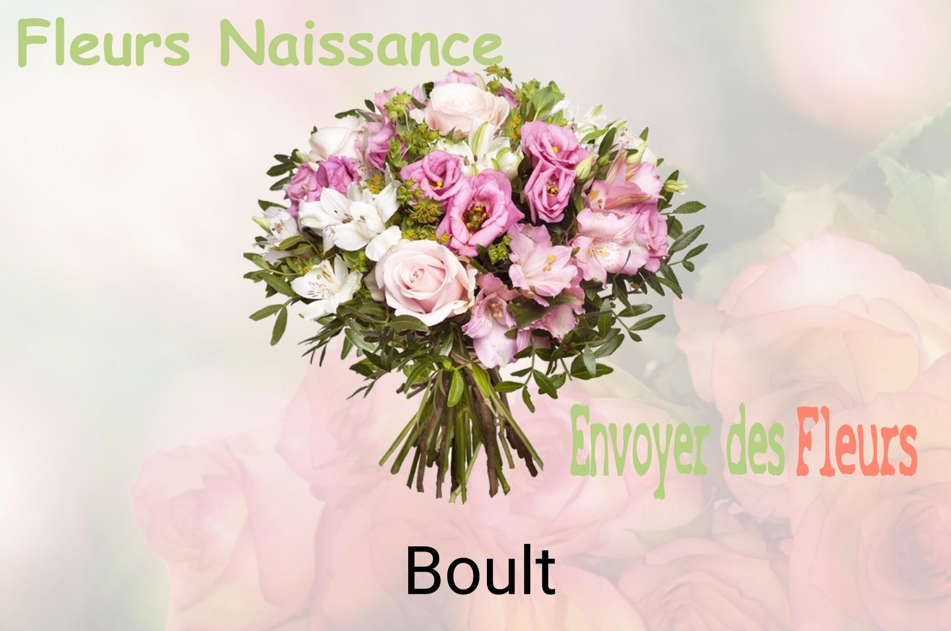 Bouquet de fleurs de naissance livré à Boult