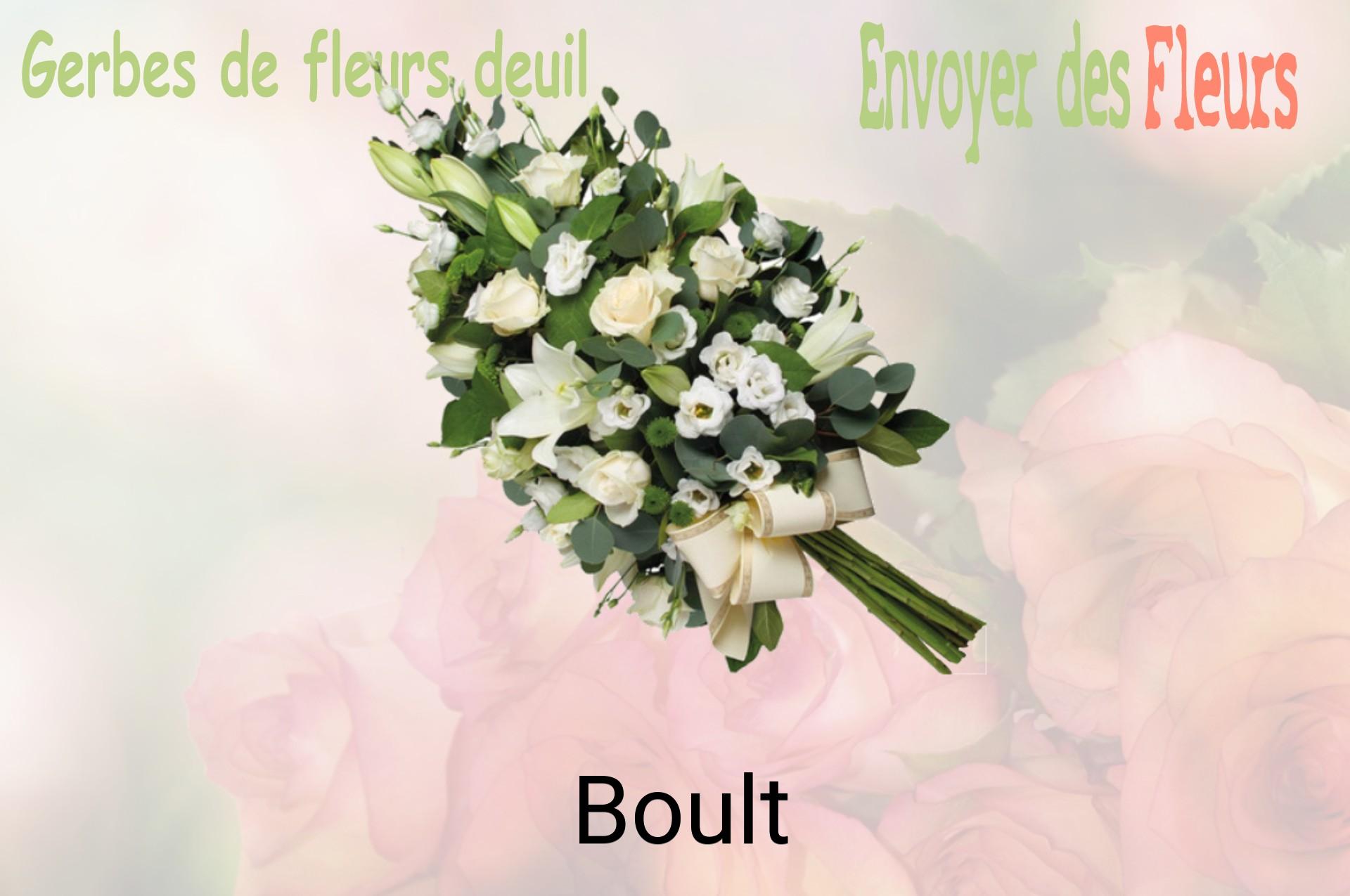 Gerbe de fleurs de deuil livrée à Boult